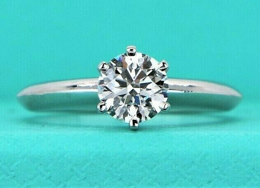 0.90ct Round Brilliant Diamond Engagement Ring — GIA Certified, Platinum