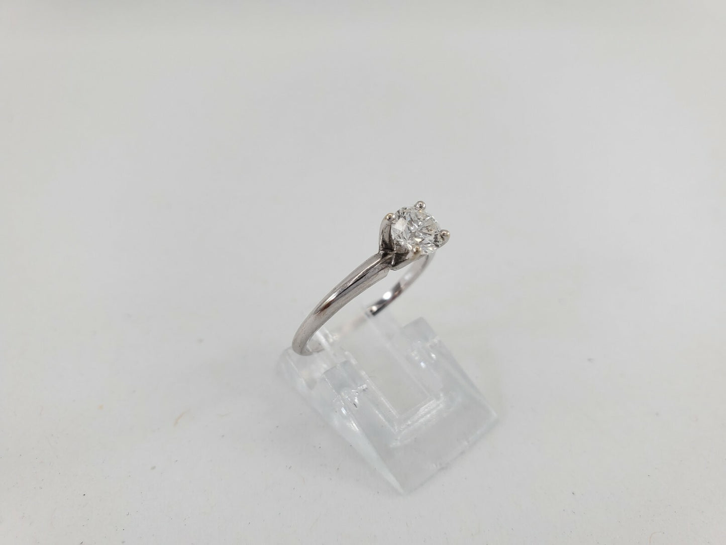 0.50ct Round Brilliant Diamond Engagement Ring — GIA Certified, 14k White Gold