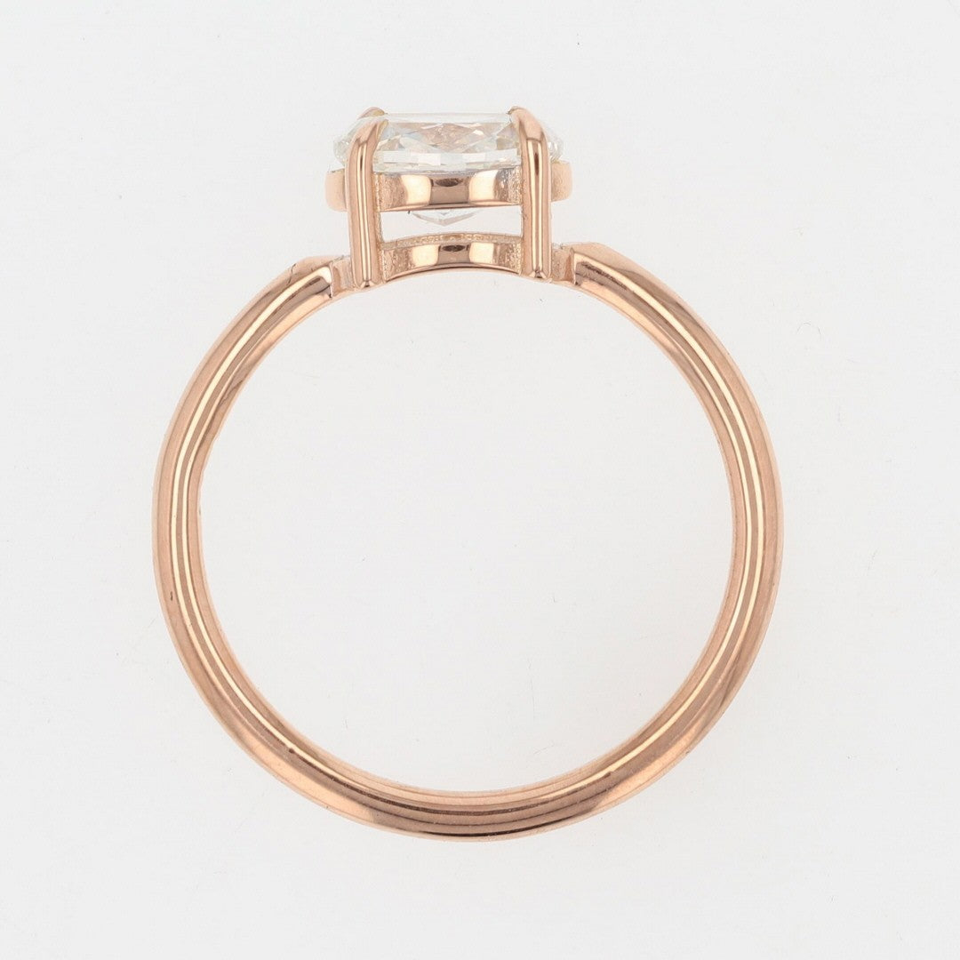 1.02ct Oval Brilliant Diamond Solitaire Ring — GIA Certified, 14k Rose Gold