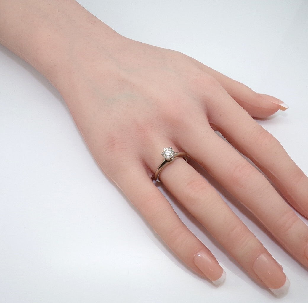 0.64ct Round Brilliant Diamond Solitaire Ring — GIA Certified, Platinum