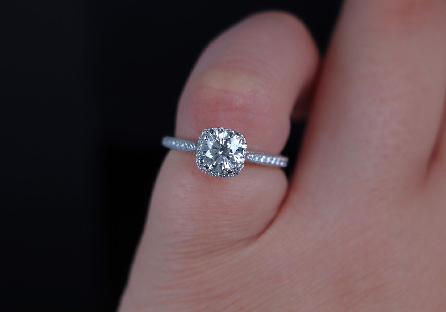 1.01ct Round Brilliant Diamond Engagement Ring — GIA Certified, 18k White Gold