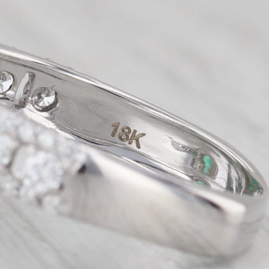 2.38ct Oval Emerald Diamond Halo Ring — GIA Certified, 18k White Gold