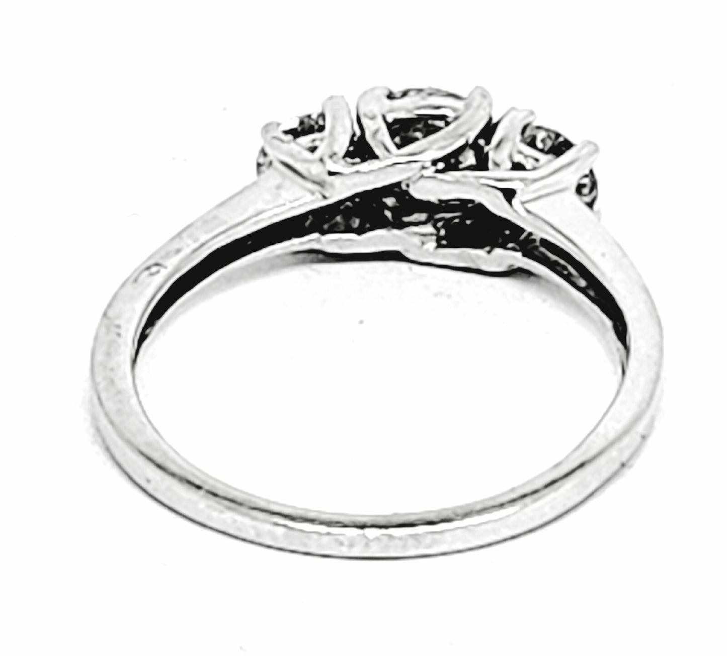 0.53ct Round Brilliant Past Present Future Diamond Ring — GIA Certified, 18k White Gold