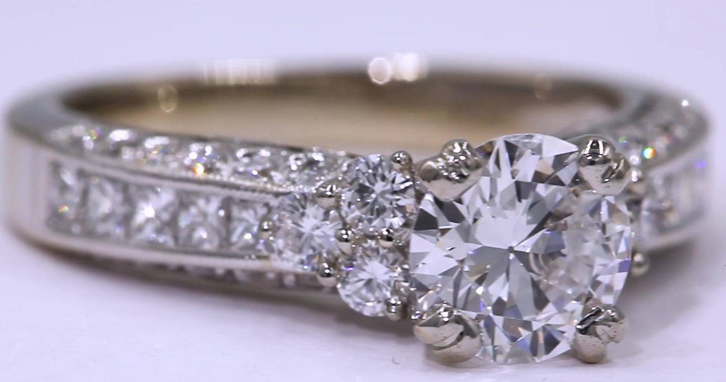 1.18ct Round Brilliant Diamond Engagement Ring — GIA Certified, 18k White Gold
