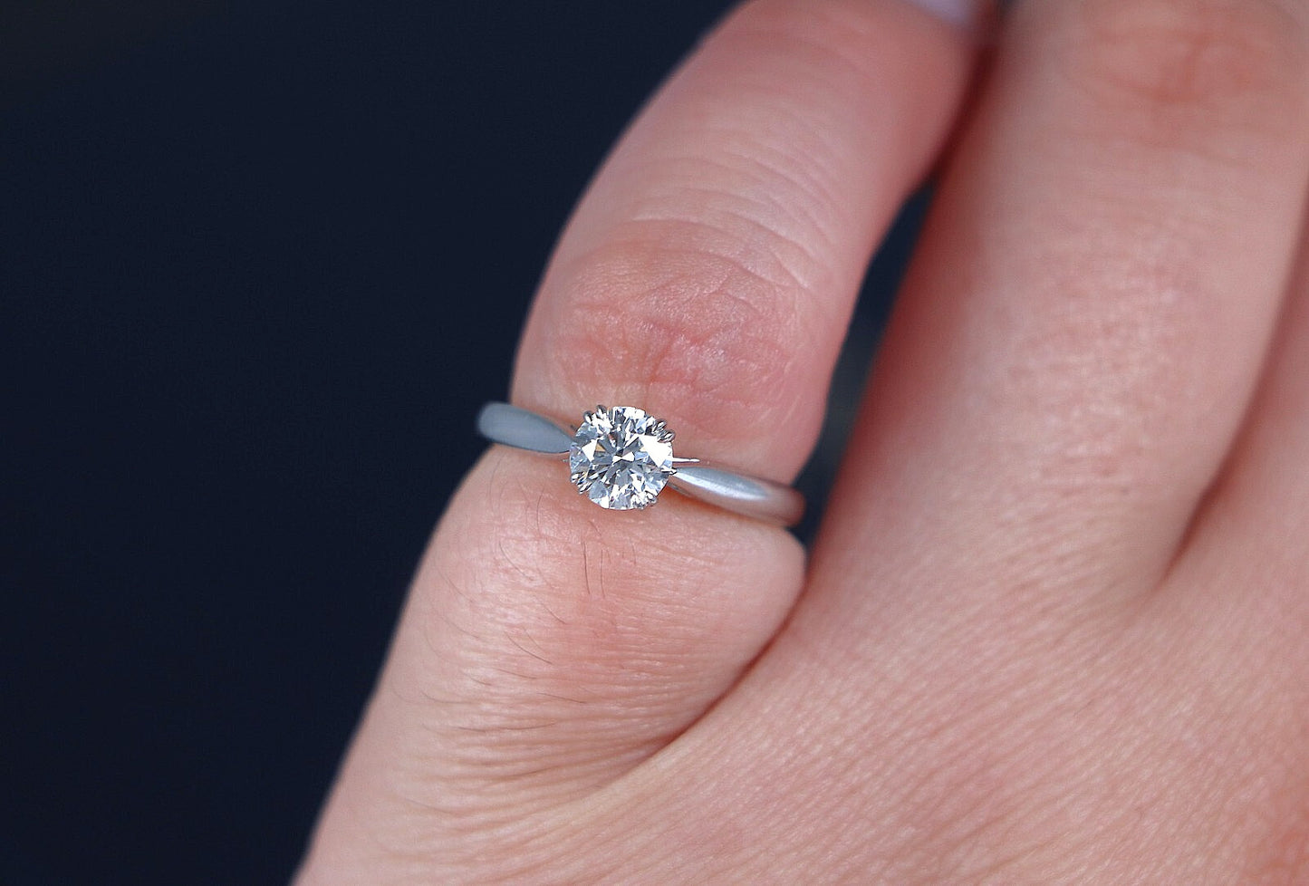 0.55ct Round Brilliant Diamond Solitaire Ring — GIA Certified, Platinum