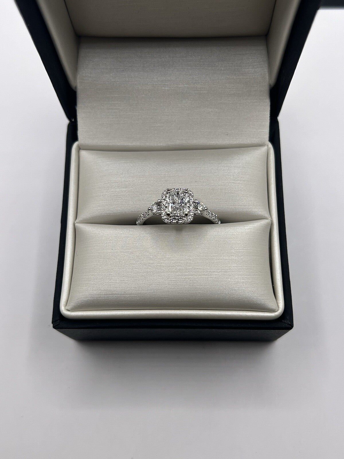 0.63ct Radiant Diamond Engagement Ring — GIA Certified, 14k White Gold