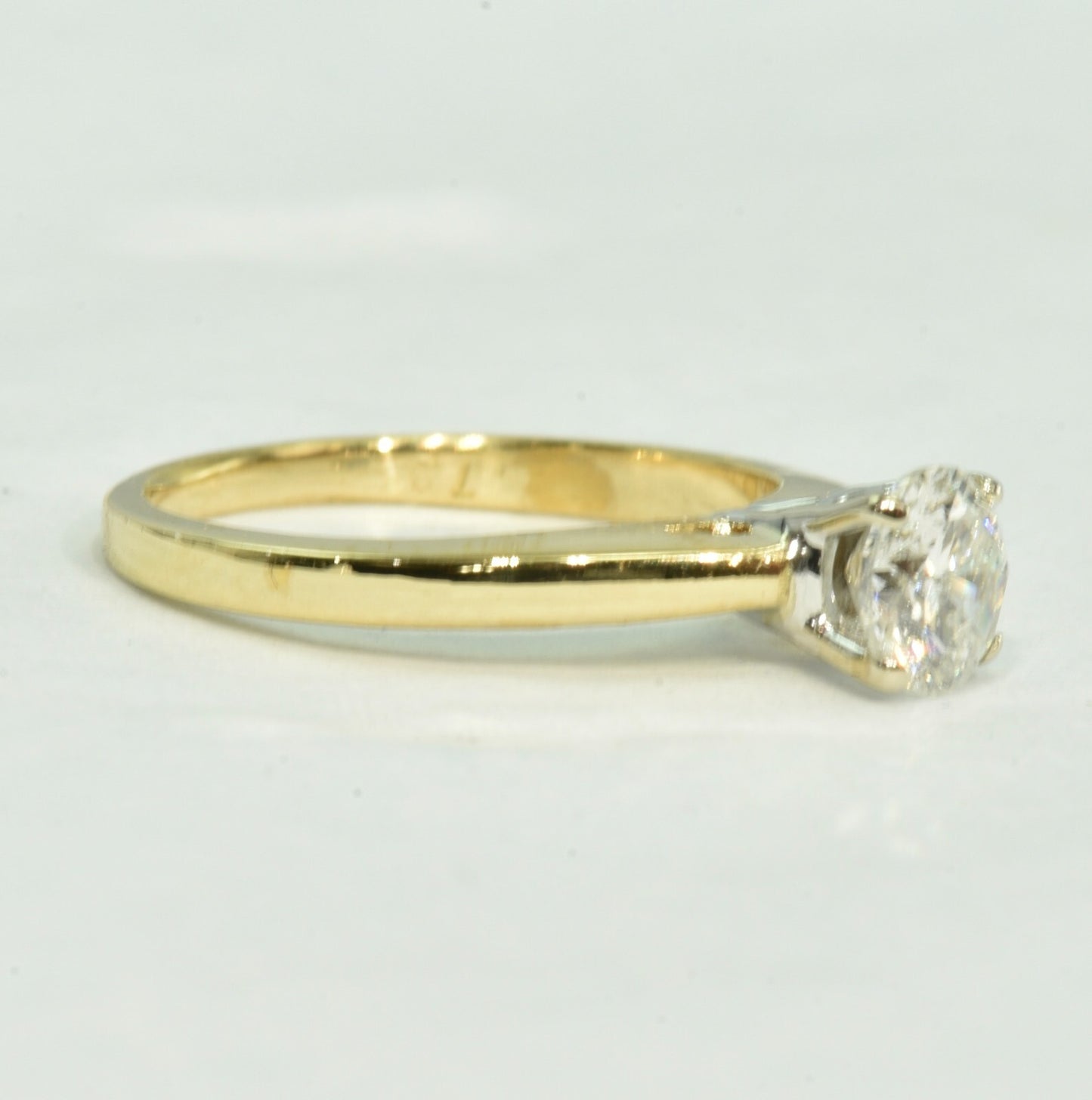 0.77ct Round Brilliant Diamond Vintage Solitaire Ring — GIA Certified, 18k Gold