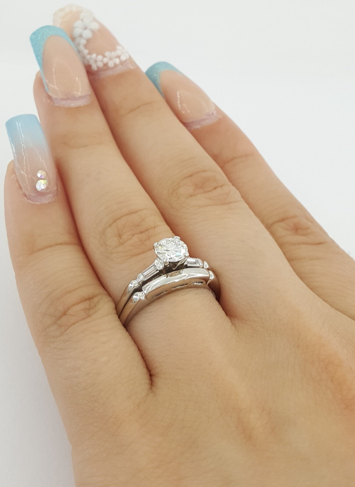 0.57ct Circular Brilliant Diamond Art Deco Ring — GIA Certified, 14k White Gold