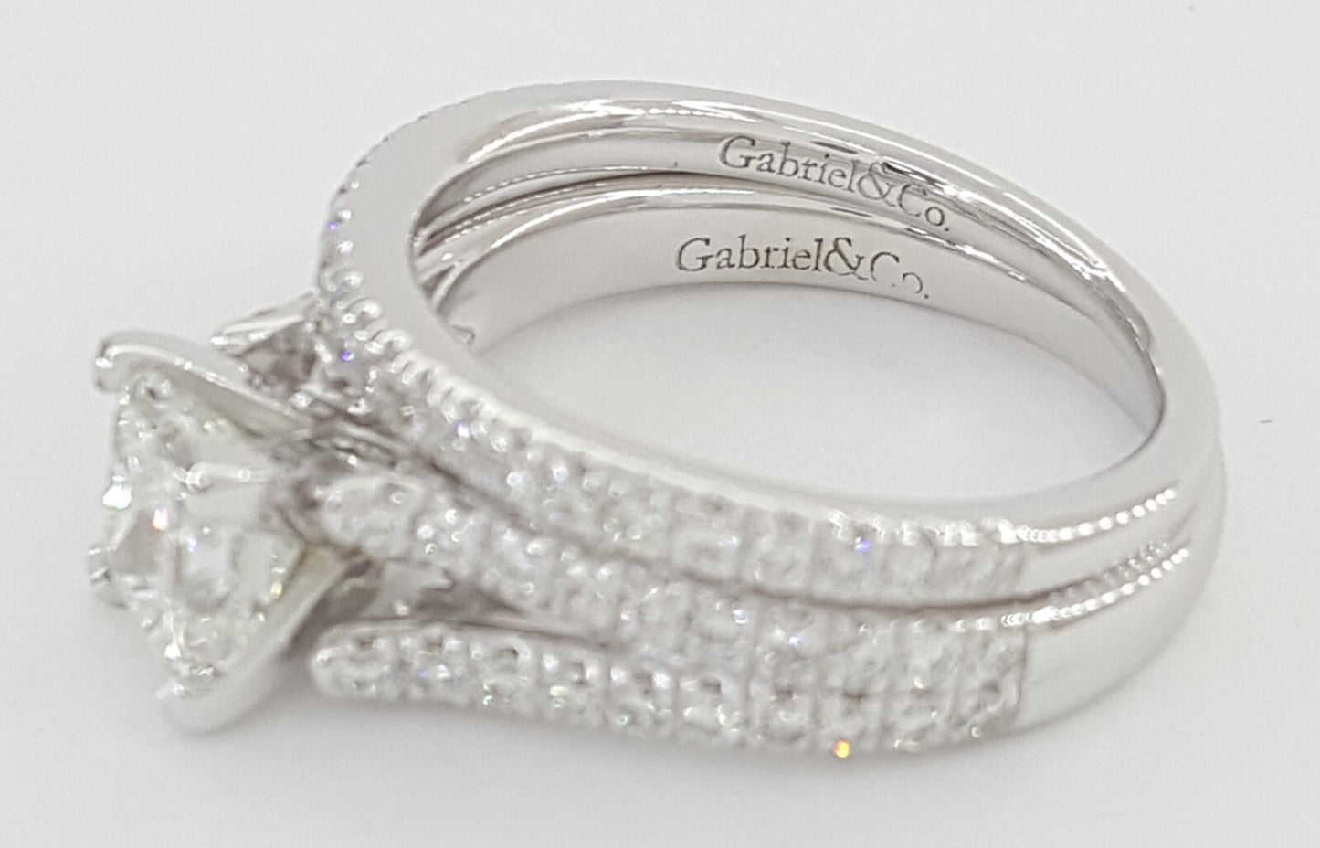 1.00ct Square Modified Brilliant Diamond Engagement Ring — GIA Certified, 14k White Gold