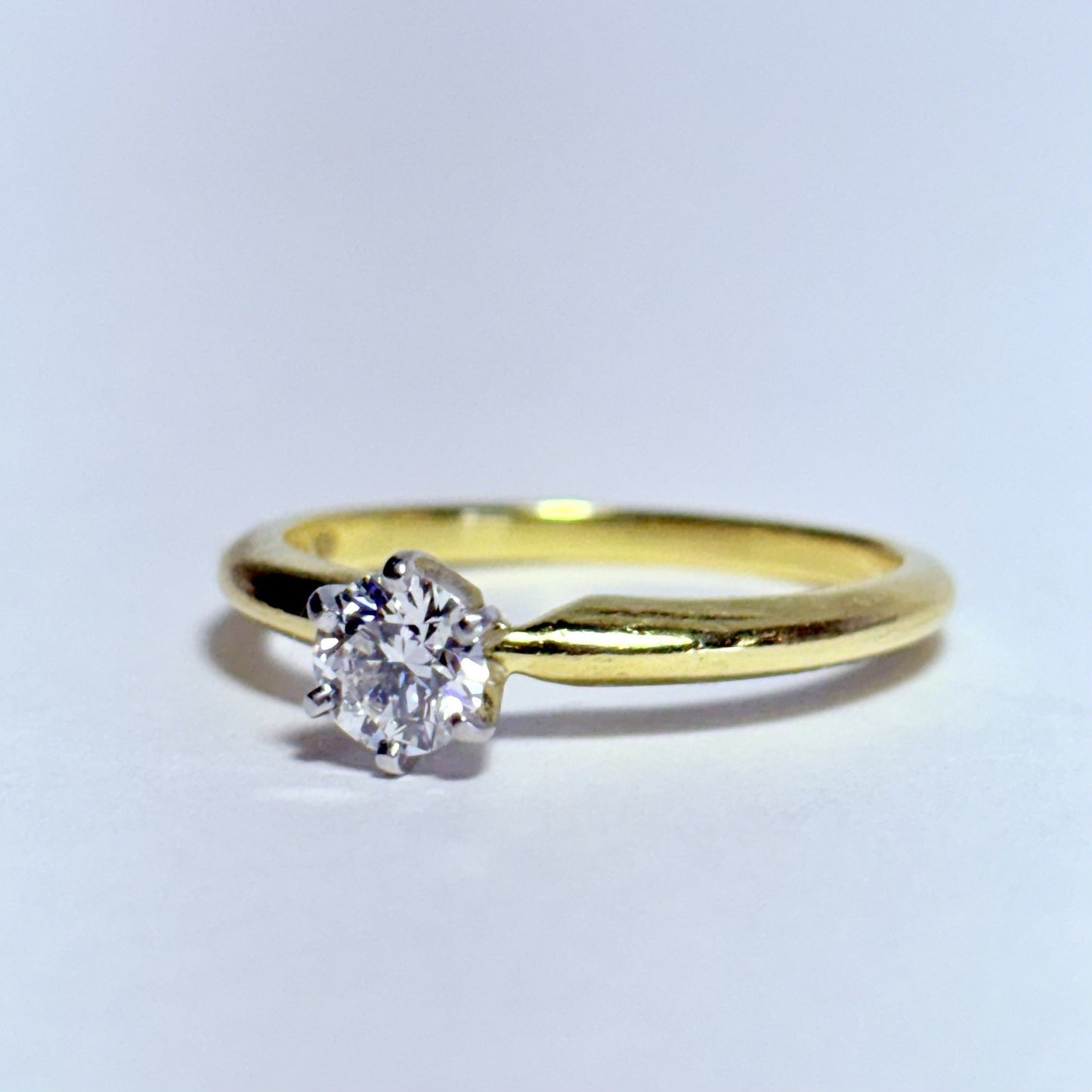 0.45ct Round Brilliant Diamond Solitaire Ring — GIA Certified, 18k Yellow Gold