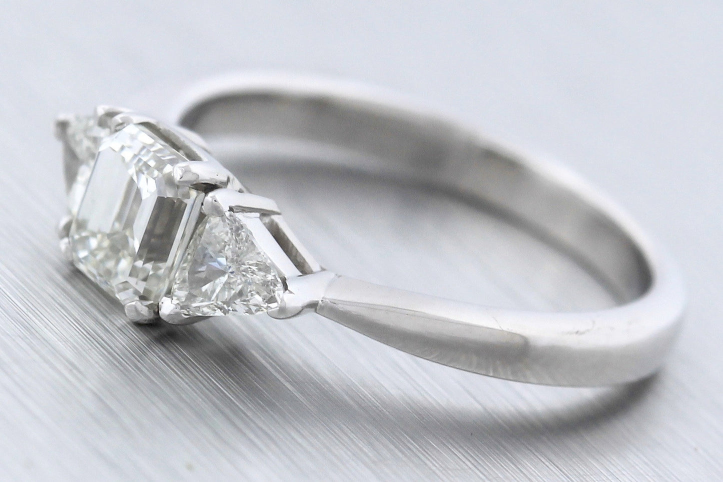 1.02ct Emerald Cut Diamond Engagement Ring — GIA Certified, Platinum