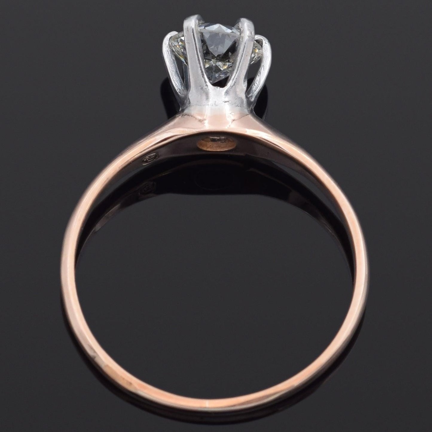 0.68ct Round Brilliant Diamond Band Ring — GIA Certified, 10k Yellow Gold