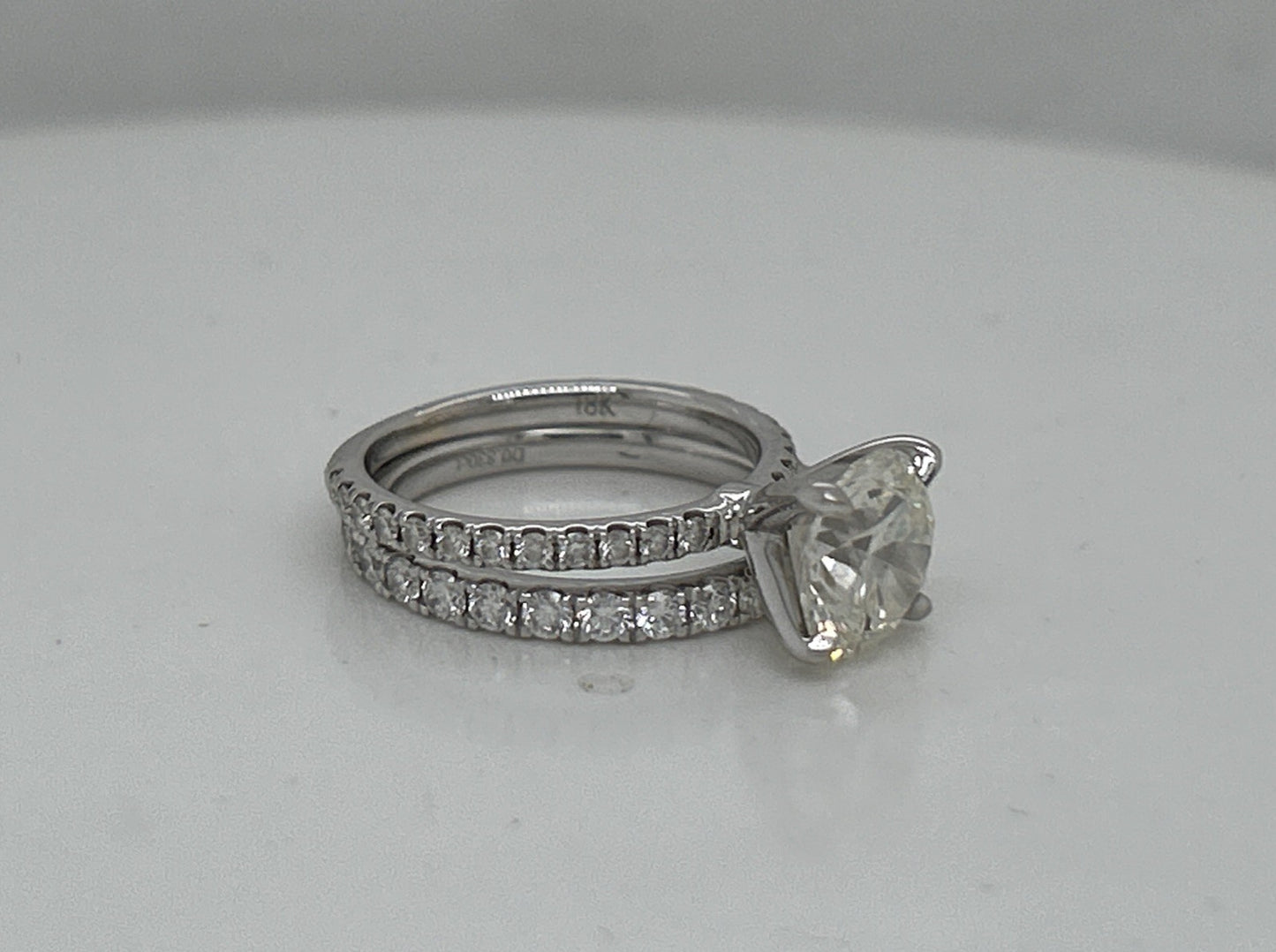 2.01ct Round Brilliant Diamond Eternity Band Ring — GIA Certified, 18k White Gold