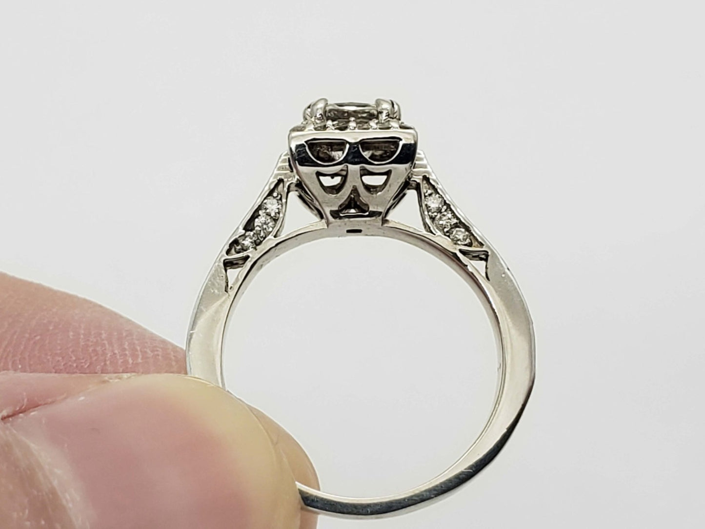 0.71ct Princess Diamond Engagement Ring — GIA Certified, 18k White Gold
