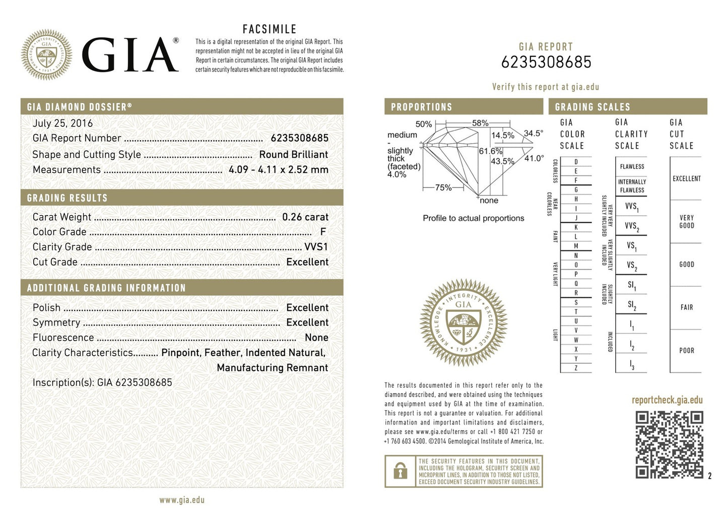 0.26ct Round Brilliant Diamond Solitaire Ring — GIA Certified, 14k Yellow Gold