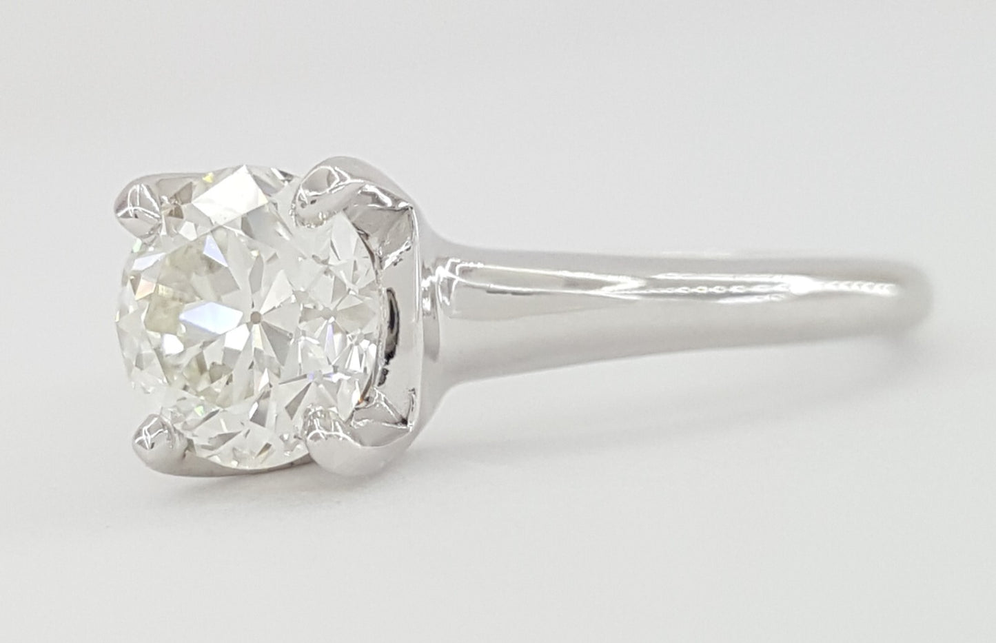 1.01ct Round Brilliant Diamond Solitaire Ring — GIA Certified, 14k White Gold