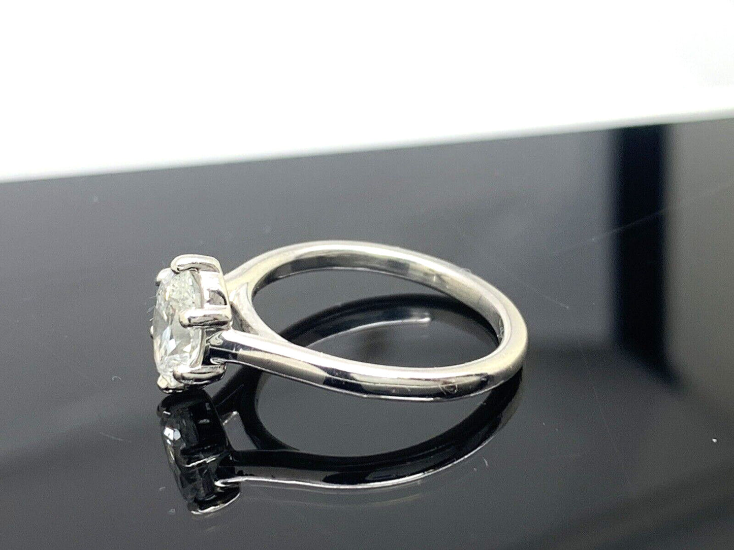 0.96ct Oval Brilliant Diamond Solitaire Ring — GIA Certified, Platinum