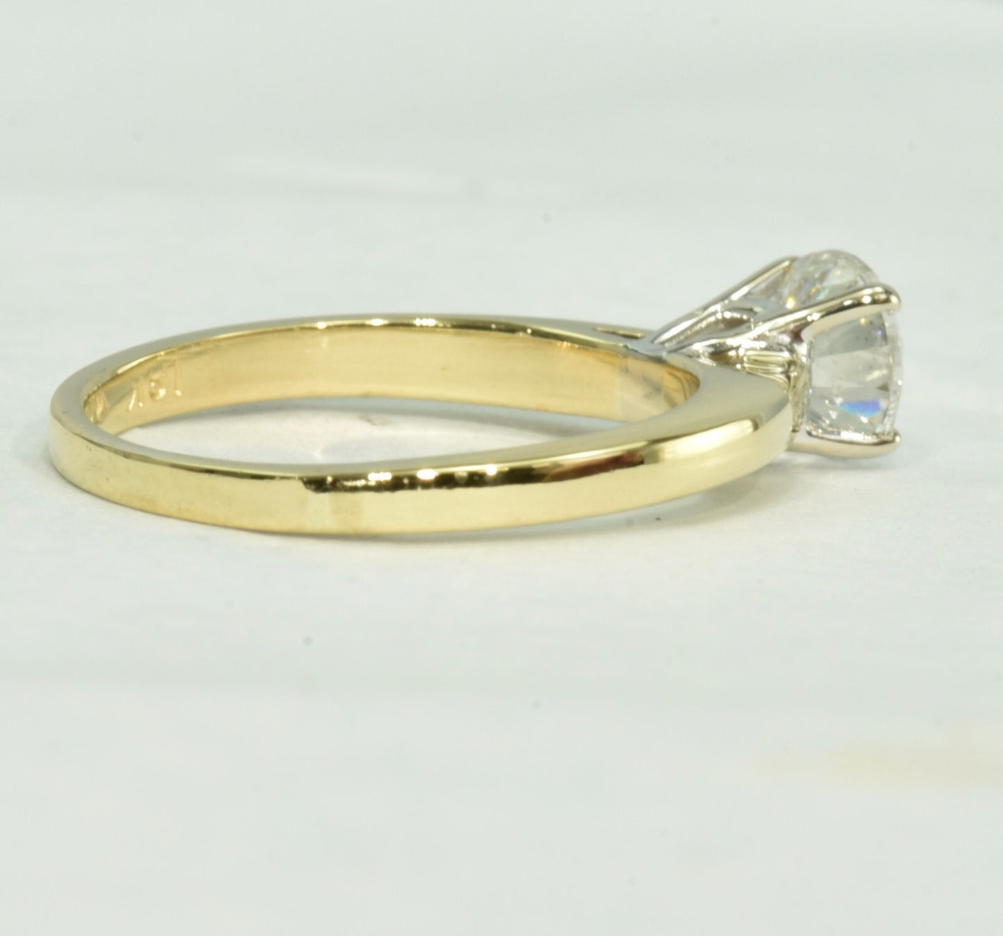 0.77ct Round Brilliant Diamond Vintage Solitaire Ring — GIA Certified, 18k Gold