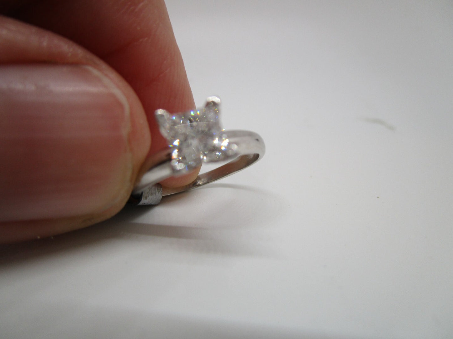 0.73ct Square Modified Brilliant Diamond Solitaire Ring — GIA Certified, Platinum