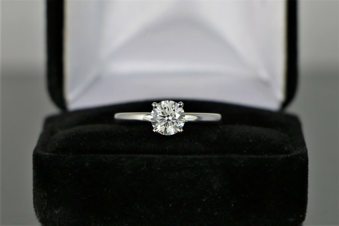 0.83ct Round Brilliant Diamond Solitaire Ring — GIA Certified, 14k White Gold