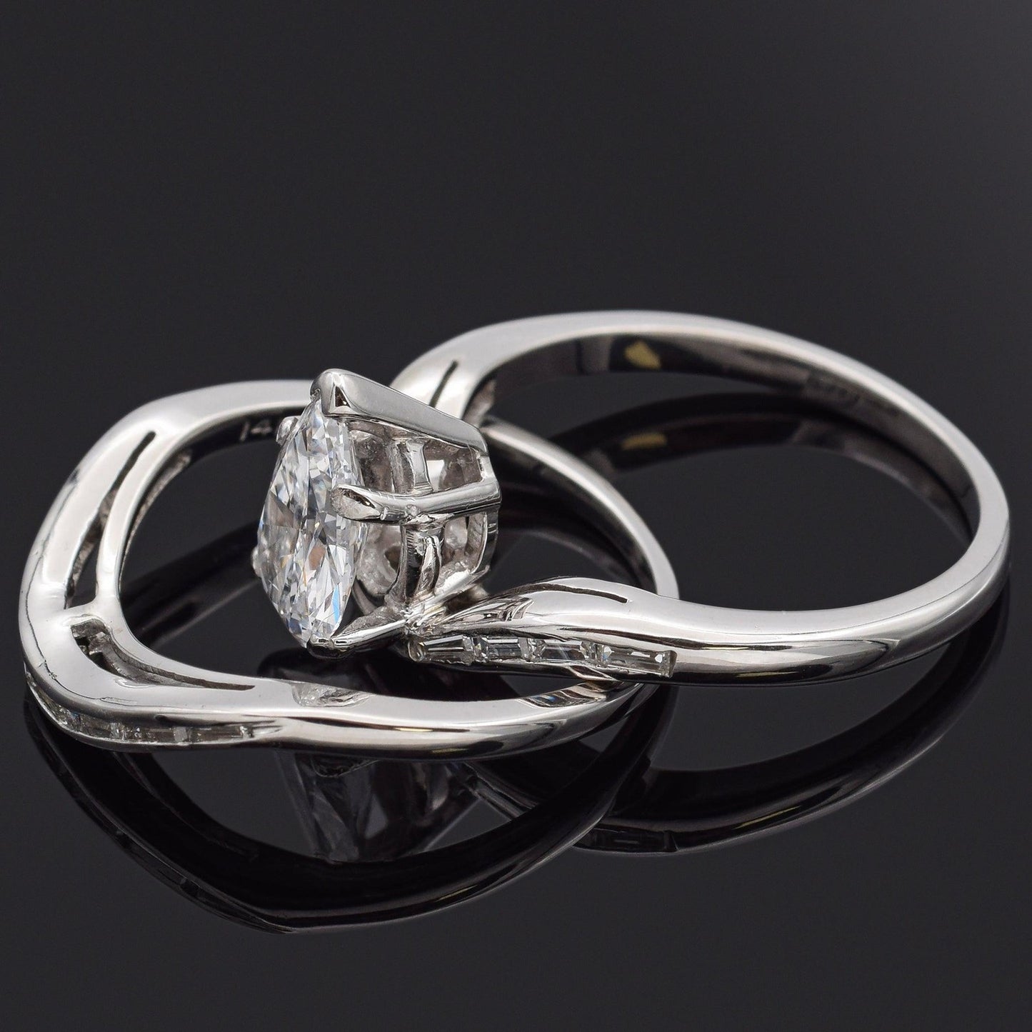0.99ct Pear Brilliant Diamond Ring — GIA Certified, 14k White Gold