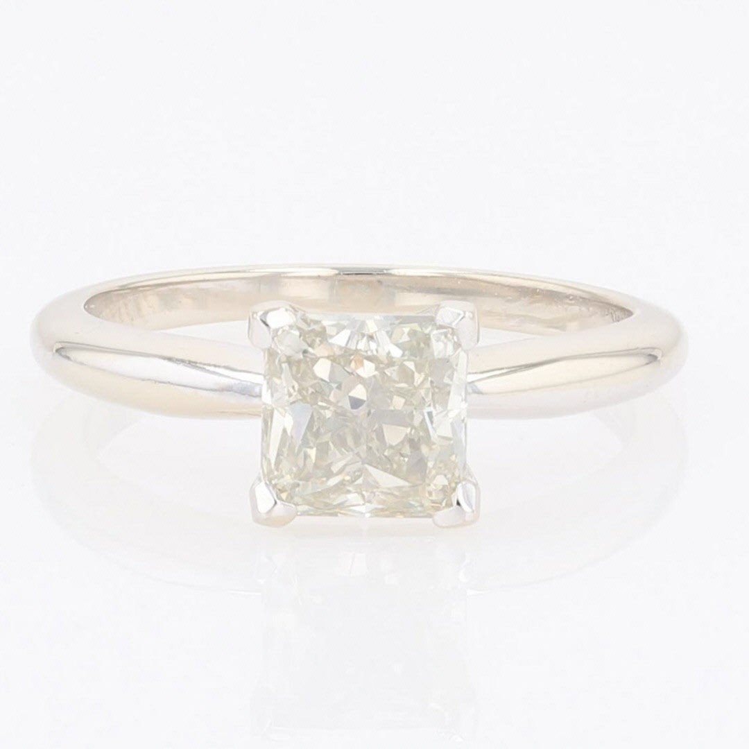1.62ct Princess Diamond Solitaire Engagement Ring — GIA Certified, 14k White Gold