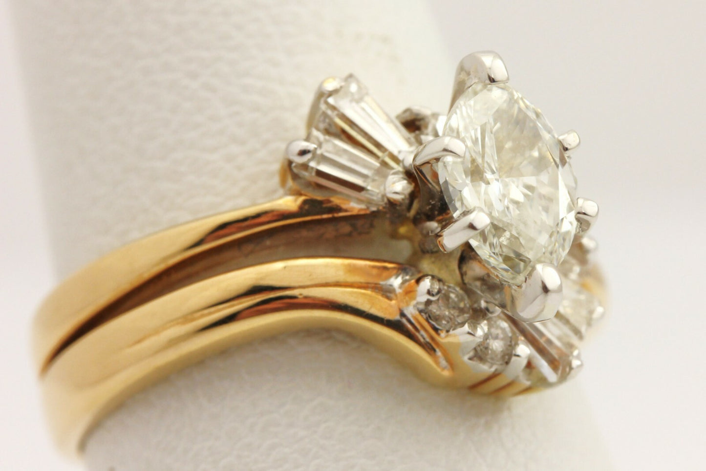 0.70ct Marquise Diamond Engagement Ring — GIA Certified, 14k Yellow Gold