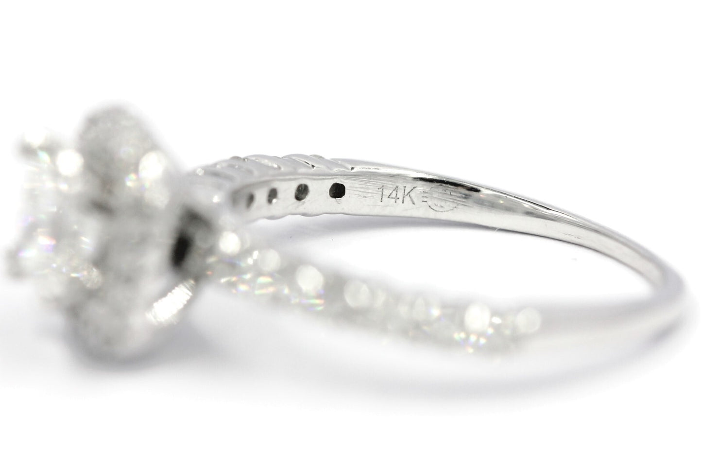 0.70ct Square Modified Brilliant Diamond Engagement Ring — GIA Certified, 14k White Gold