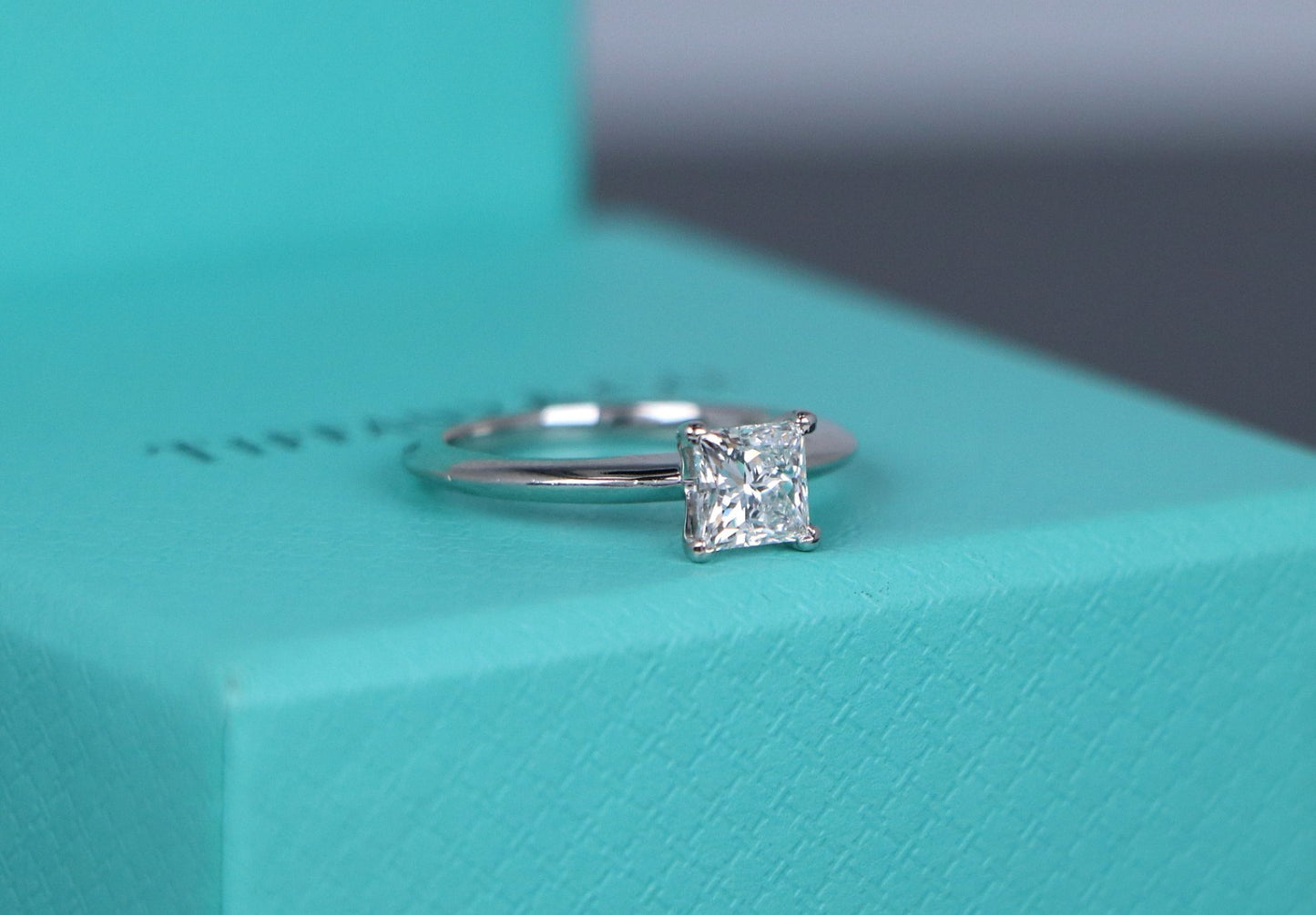 0.70ct Square Modified Brilliant Diamond Engagement Ring — GIA Certified, Platinum