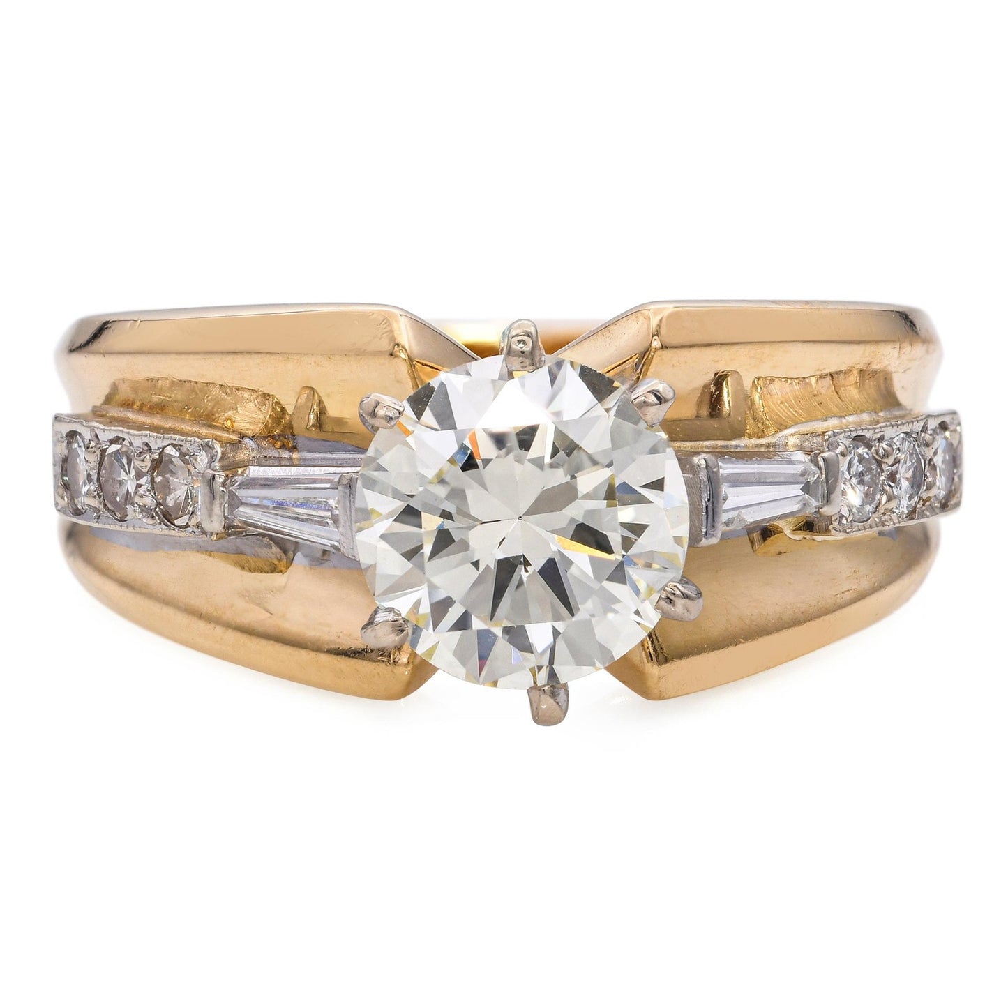 1.35ct Round Brilliant Diamond Engagement Ring — GIA Certified, 18k Yellow Gold