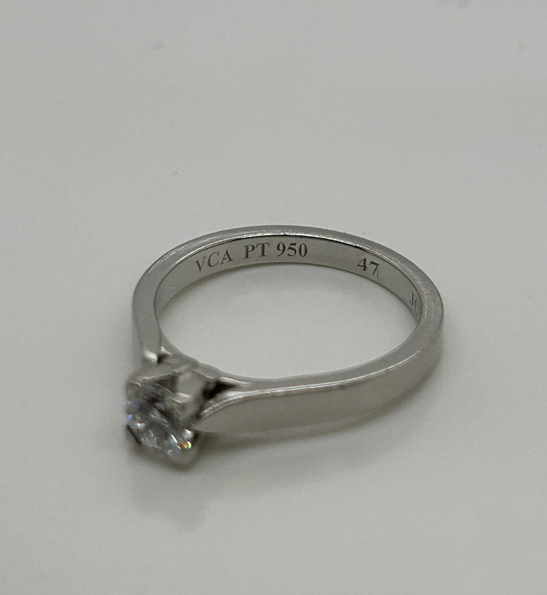 0.30ct Round Brilliant Diamond Band Ring — GIA Certified, 950 Platinum