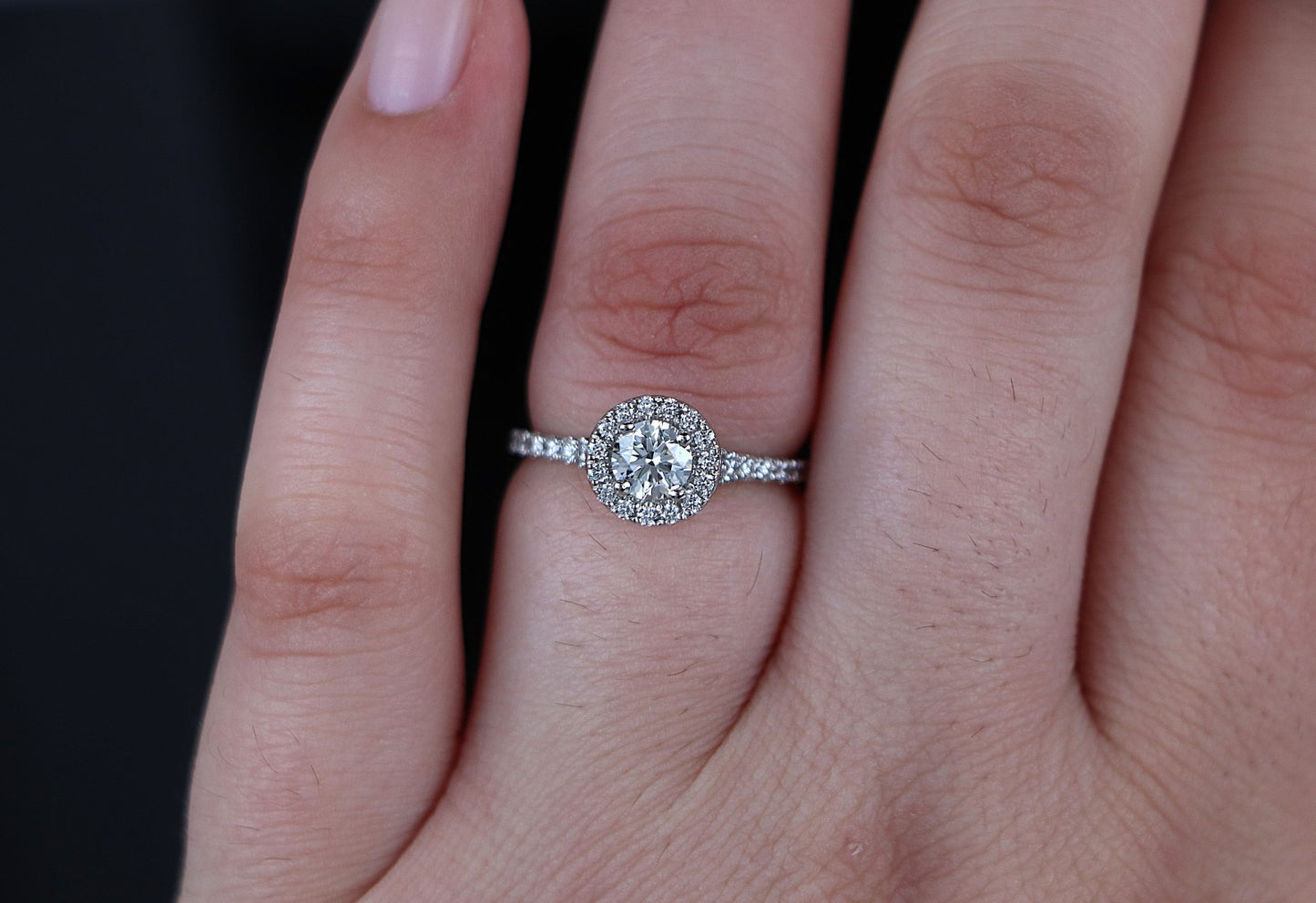 0.52ct Round Brilliant Diamond Engagement Ring — GIA Certified, Platinum