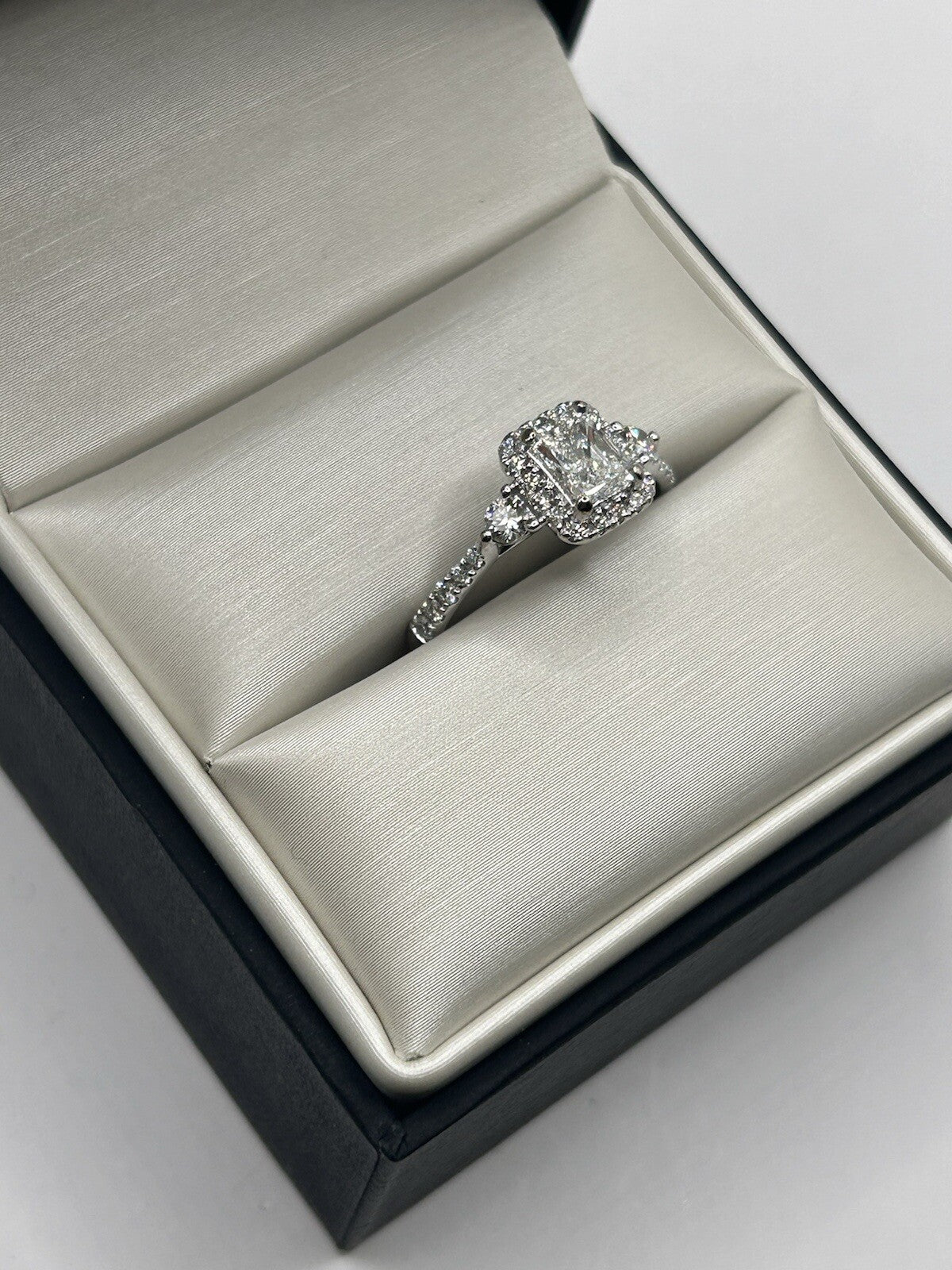0.63ct Radiant Diamond Engagement Ring — GIA Certified, 14k White Gold