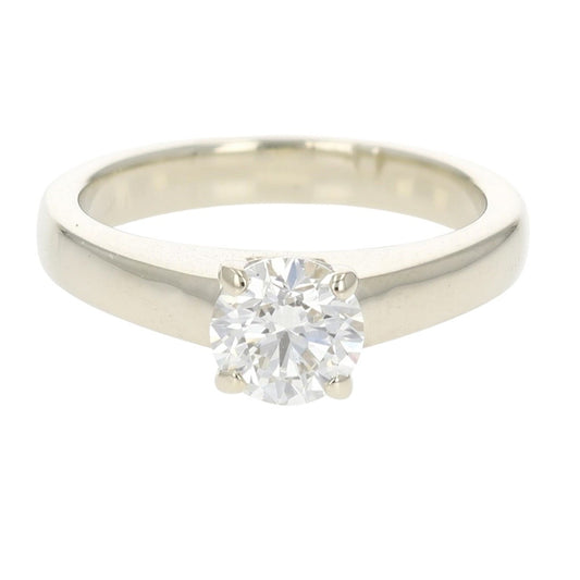 0.80ct Round Brilliant Diamond Solitaire Ring — GIA Certified, 14k White Gold