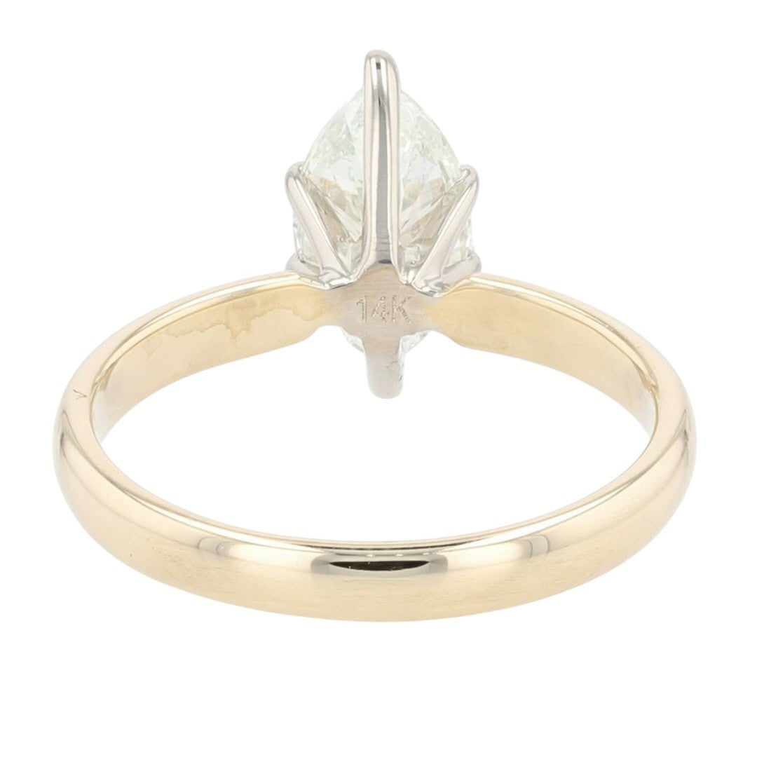 0.90ct Marquise Brilliant Diamond Solitaire Ring — GIA Certified, 14k Yellow Gold