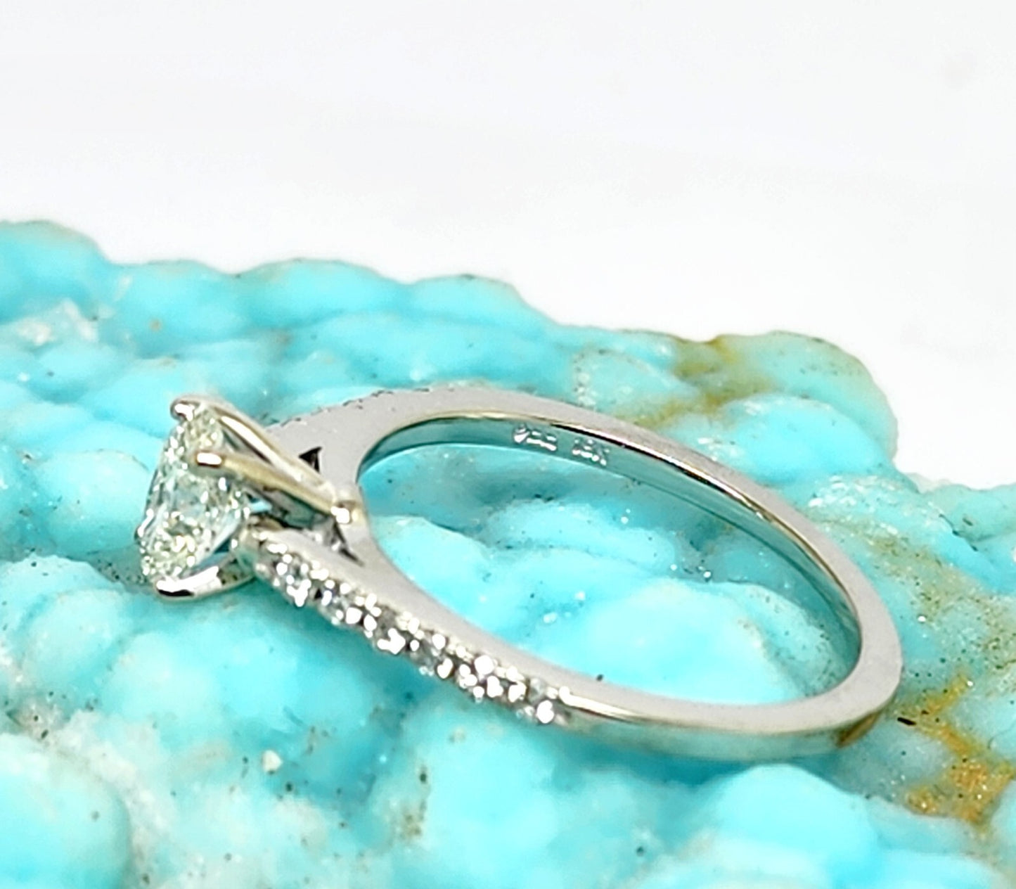 0.50ct Oval Brilliant Diamond Engagement Ring — GIA Certified, 18k White Gold