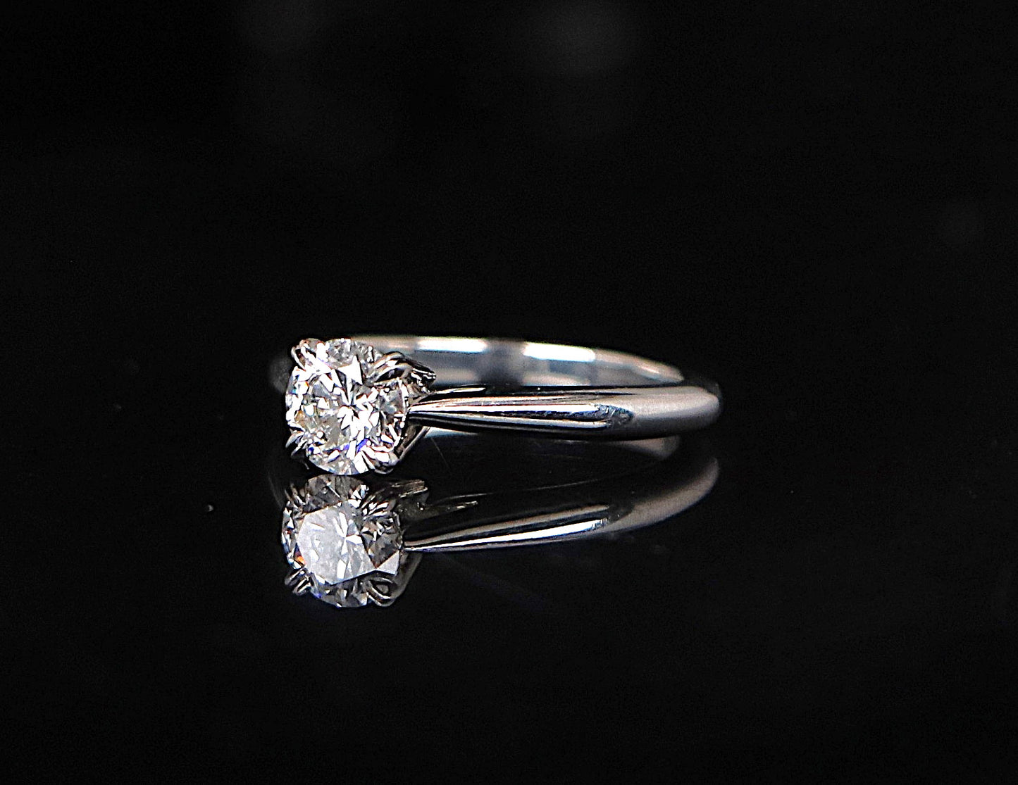 0.55ct Round Brilliant Diamond Solitaire Ring — GIA Certified, Platinum