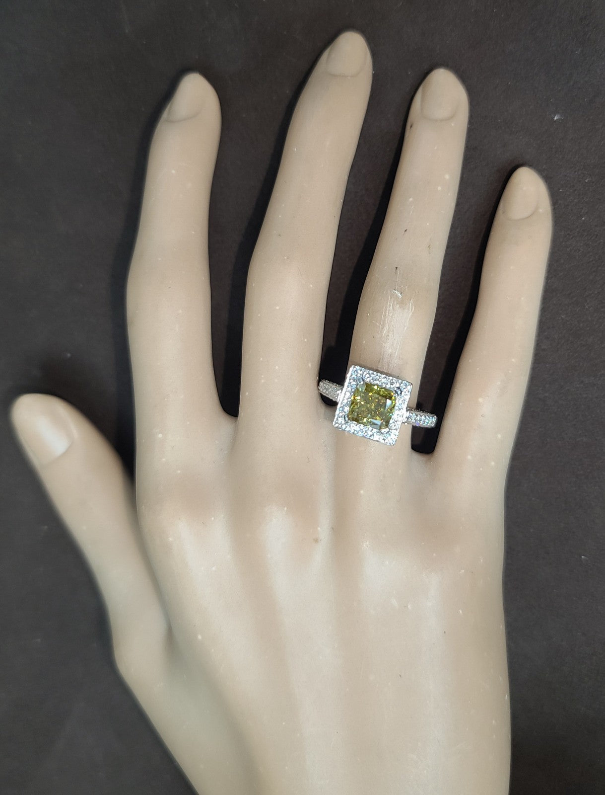 2.01ct Cushion Diamond Engagement Ring — GIA Certified, 14k White Gold