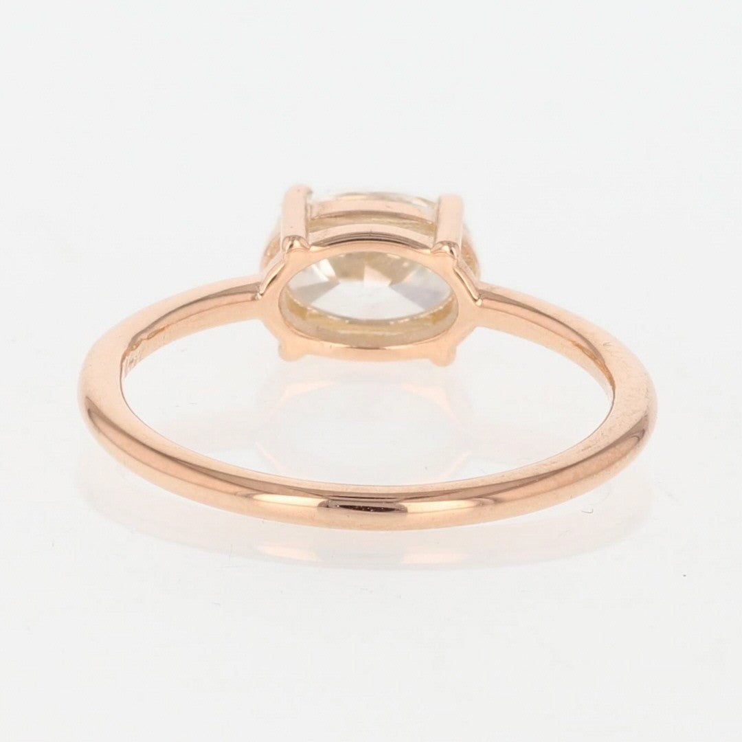 1.02ct Oval Brilliant Diamond Solitaire Ring — GIA Certified, 14k Rose Gold