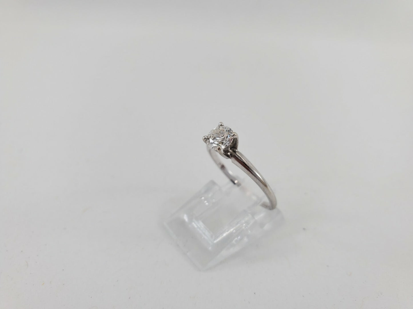 0.50ct Round Brilliant Diamond Engagement Ring — GIA Certified, 14k White Gold