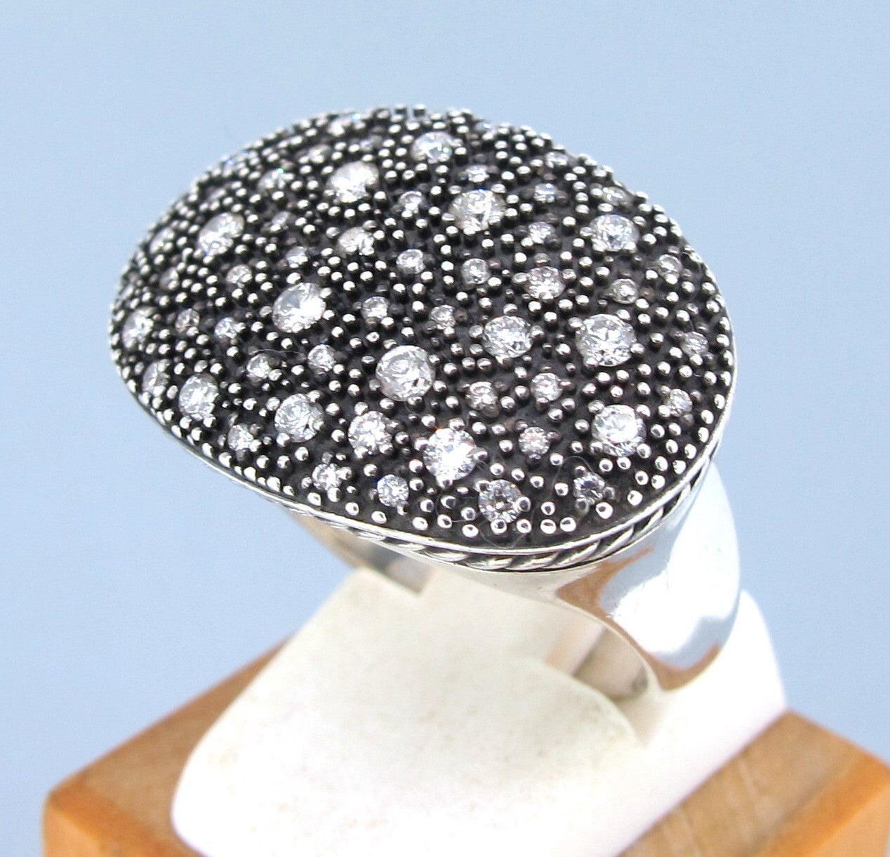 David Yurman Midnight Melange — 1.00ct Round Diamonds, Sterling Silver — Authentic Pre-Owned