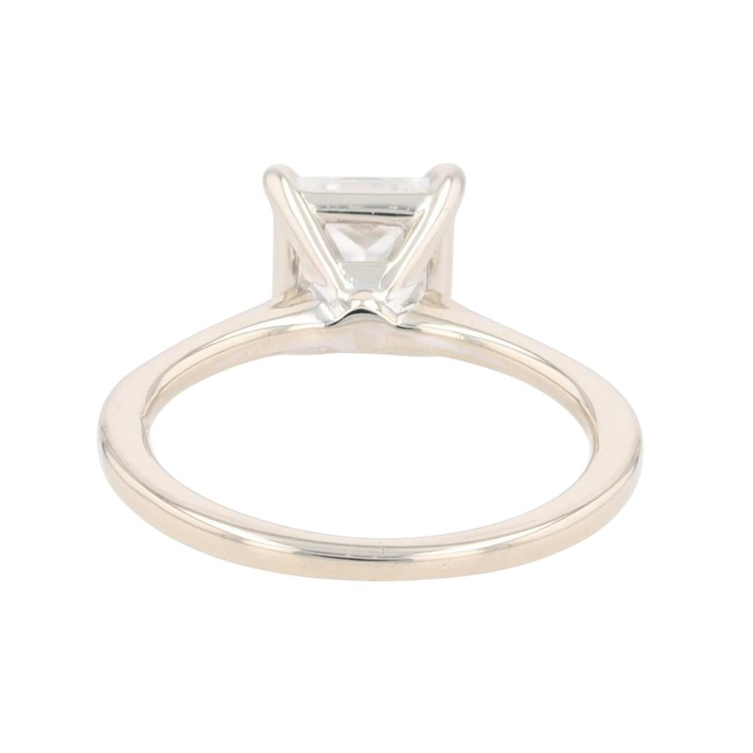 1.54ct Princess Diamond Solitaire Engagement Ring — GIA Certified, 14k White Gold