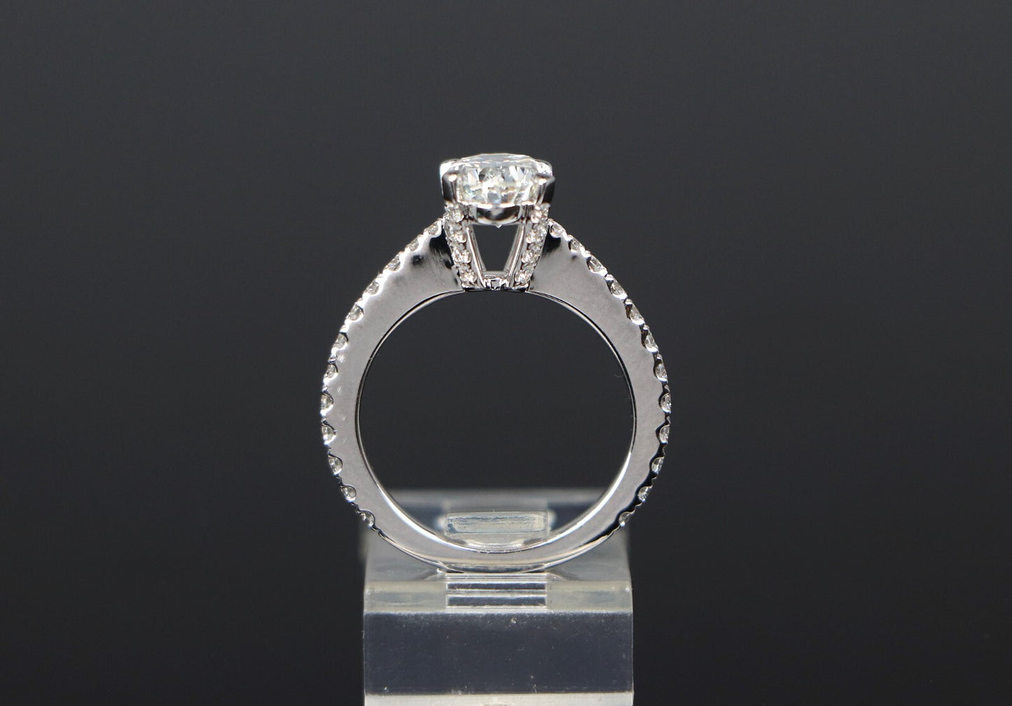 1.51ct Oval Brilliant Diamond Engagement Ring — GIA Certified, 14k White Gold