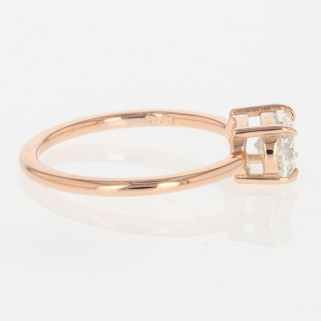 1.02ct Oval Brilliant Diamond Solitaire Ring — GIA Certified, 14k Rose Gold