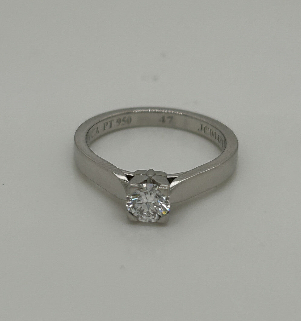 0.30ct Round Brilliant Diamond Band Ring — GIA Certified, 950 Platinum