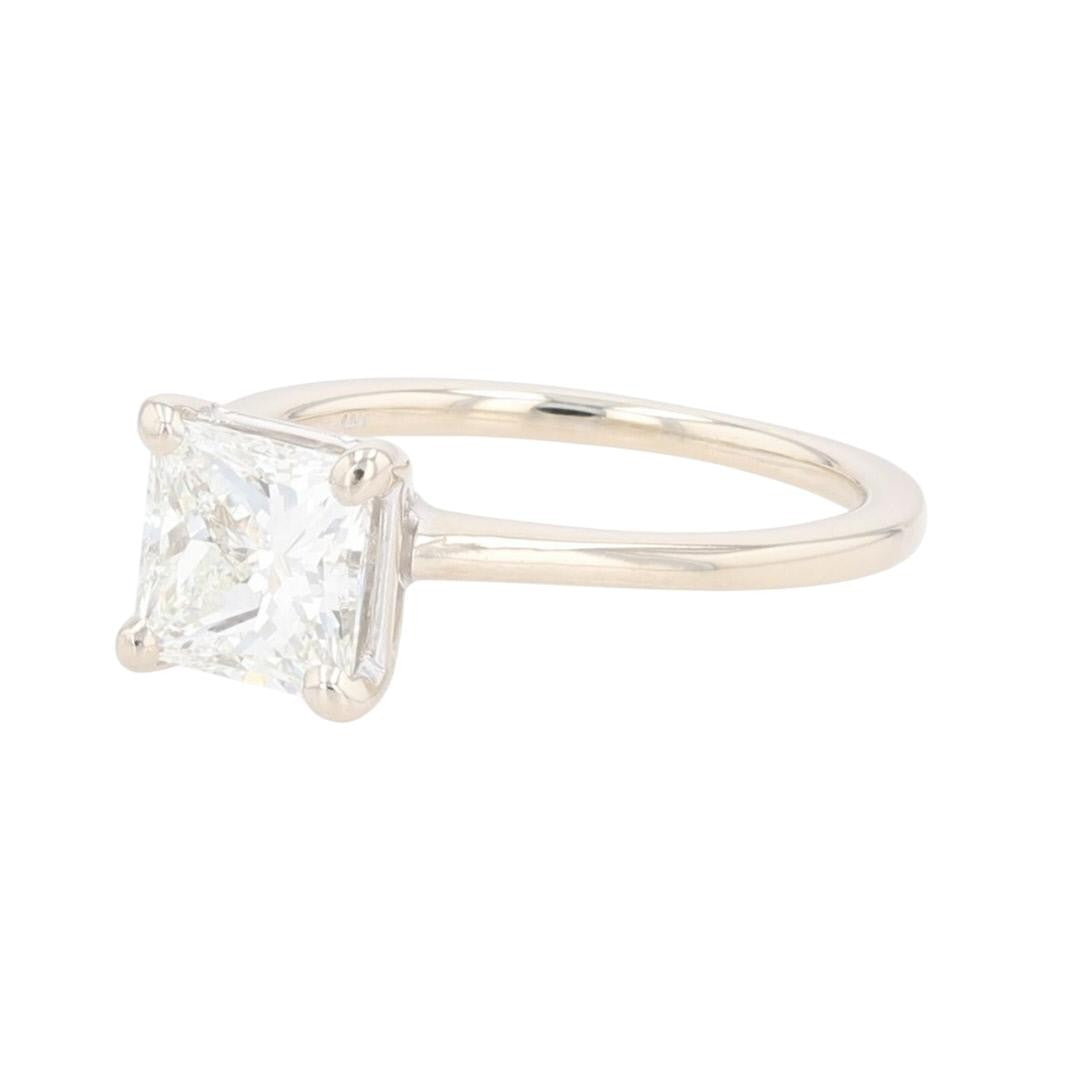 1.54ct Princess Diamond Solitaire Engagement Ring — GIA Certified, 14k White Gold