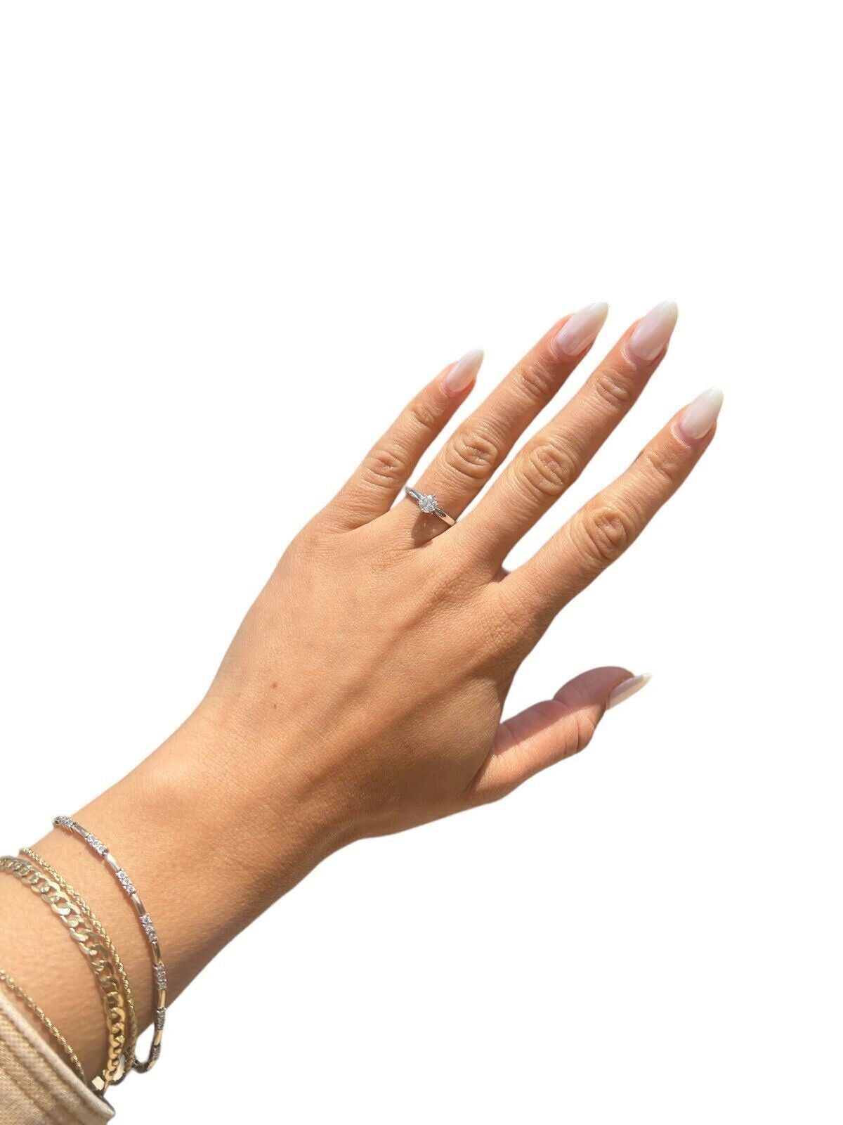 0.50ct Round Brilliant Diamond Solitaire Ring — GIA Certified, 14k White Gold