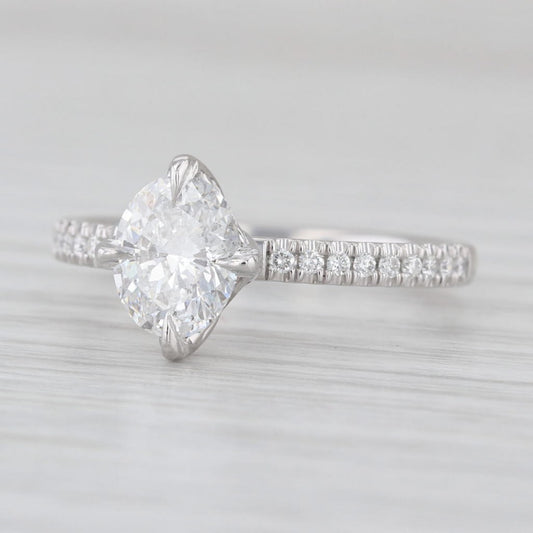 1.09ct Oval Brilliant Diamond Engagement Ring — GIA Certified, 950 Platinum