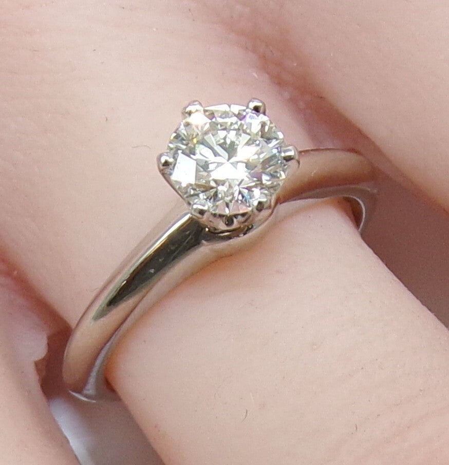 0.64ct Round Brilliant Diamond Solitaire Ring — GIA Certified, Platinum