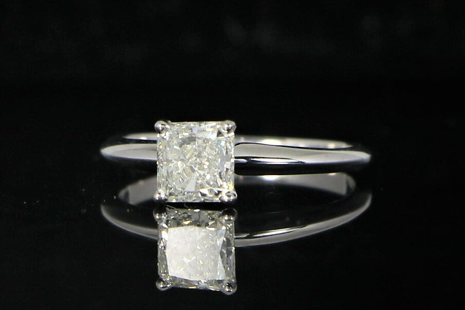 1.06ct Radiant Diamond Engagement Ring — GIA Certified, 14k White Gold